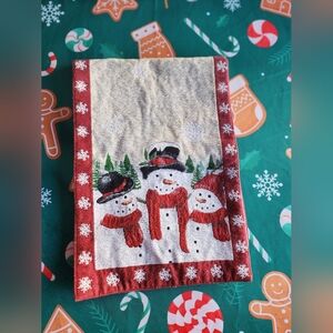 St. Nicholas christmas snowman runner
